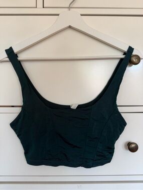 Free People Deep Teal Scoop Crop Tank